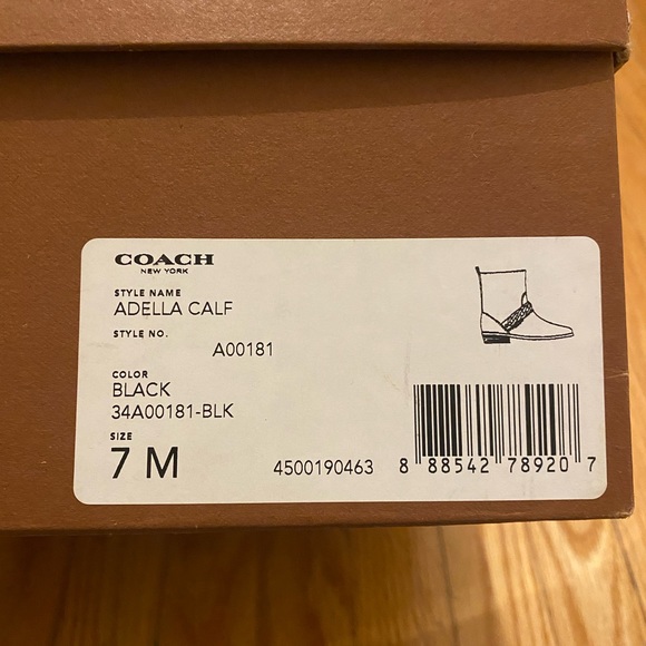 Leather bootie, super comfortable wore them only a few times. Brand is coach - Picture 6 of 6